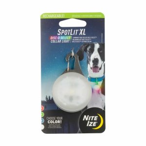 Extra Large Rechargeable LED Pet Safety Beacon with Multi-Color Disc-O Select