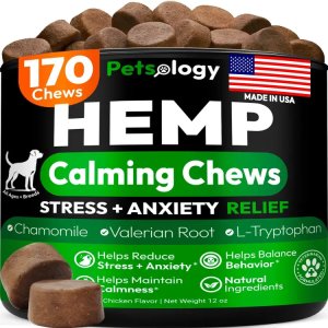 Premium Hemp Calming Chews for Dogs - Natural Stress and Anxiety Relief Soft Chews
