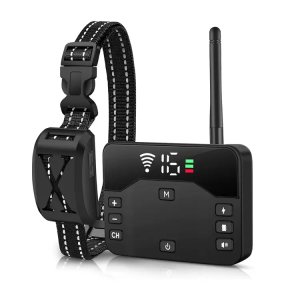 2-in-1 Wireless Electric Dog Fence and Remote Training System with Waterproof Rechargeable Collar