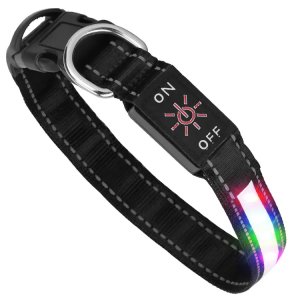 High-Visibility LED Safety Dog Collar with Weatherproof Glow Modes