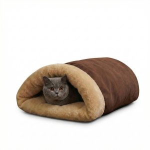 Self-Warming 4-in-1 Convertible Luxury Pet Cuddle Cave and Burrow Bed