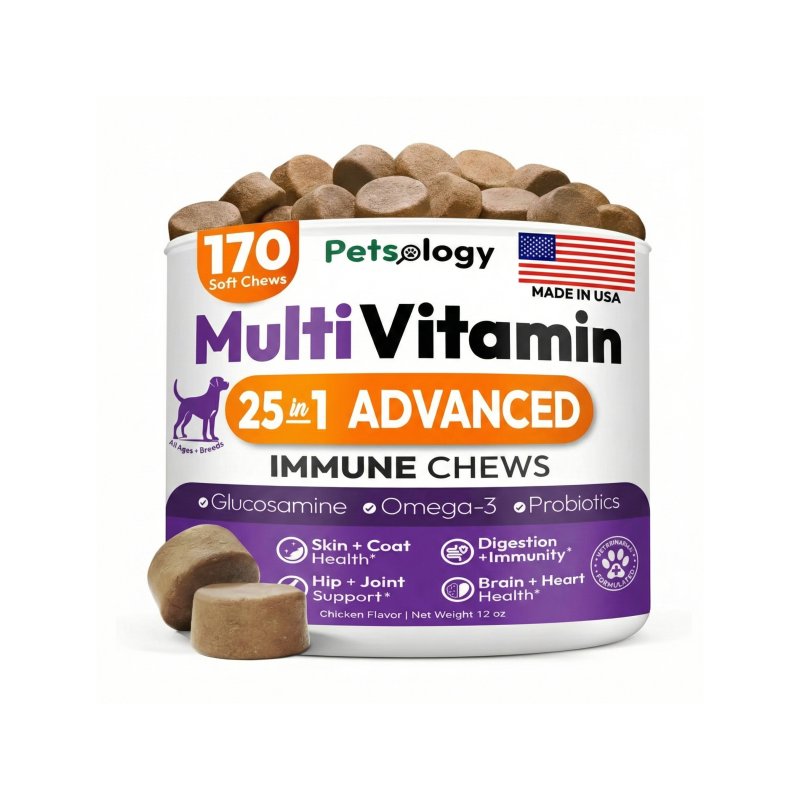 Advanced Daily Multivitamin and Immune Support Chewables for Dogs – Total Wellness Formula