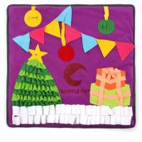 Interactive Christmas Tree Snuffle Mat for Dogs – Festive Mental Enrichment Puzzle for Slow Feeding