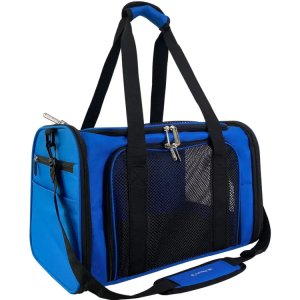 Luxury Airline-Approved Soft-Sided Pet Carrier - Breathable Travel Tote with Plush Fleece Bedding and Reinforced Safety Features